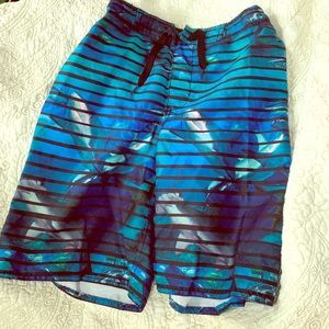 Boys Old Navy Swim Trunks with Sharks! Size L